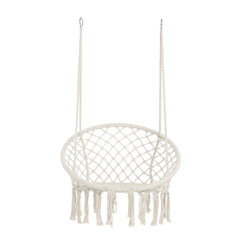 Macrame Hanging Hammock Chair - Cotton Indoor Swing