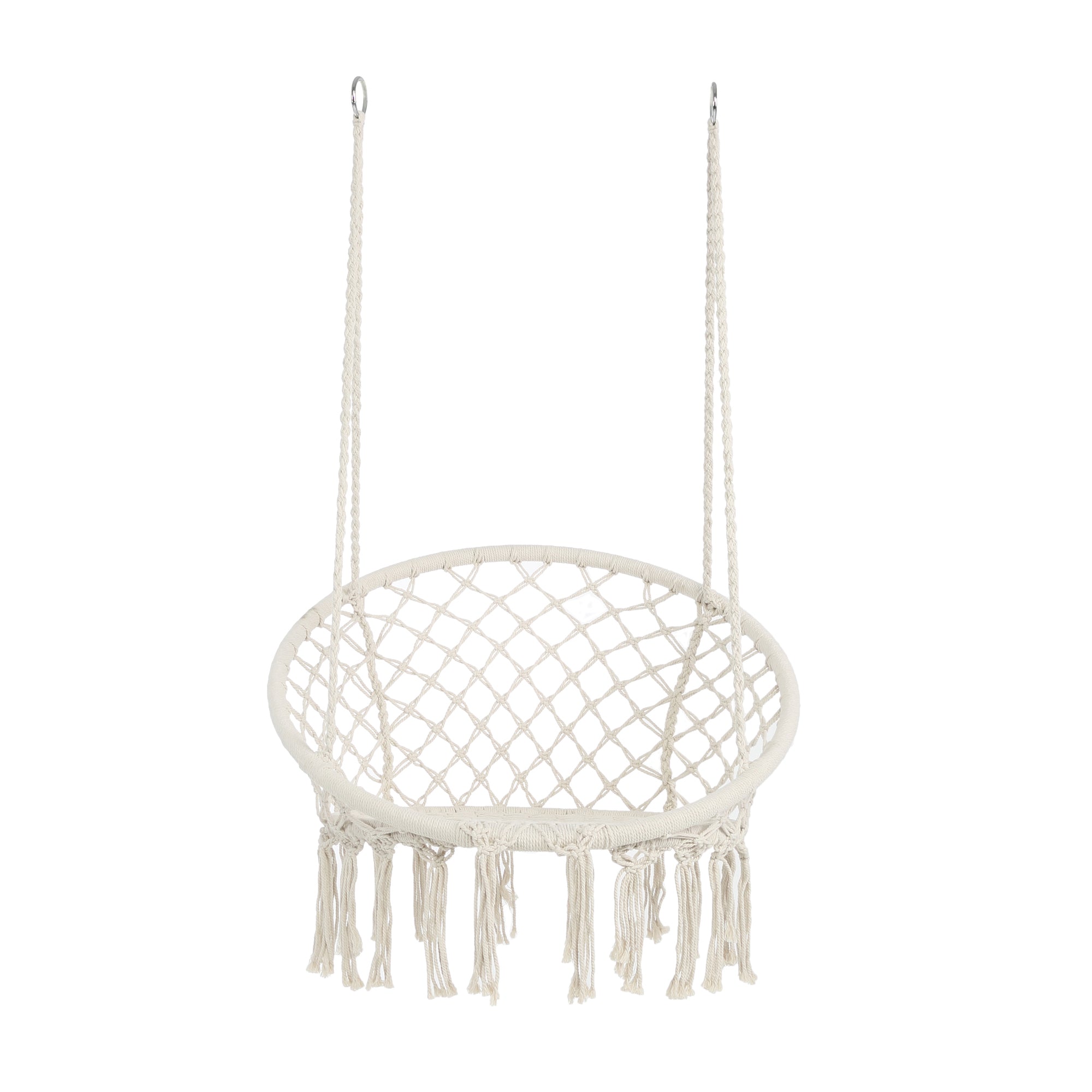Macrame Hanging Hammock Chair - Cotton Indoor Swing