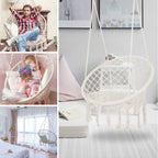 Macrame Hanging Hammock Chair - Cotton Indoor Swing