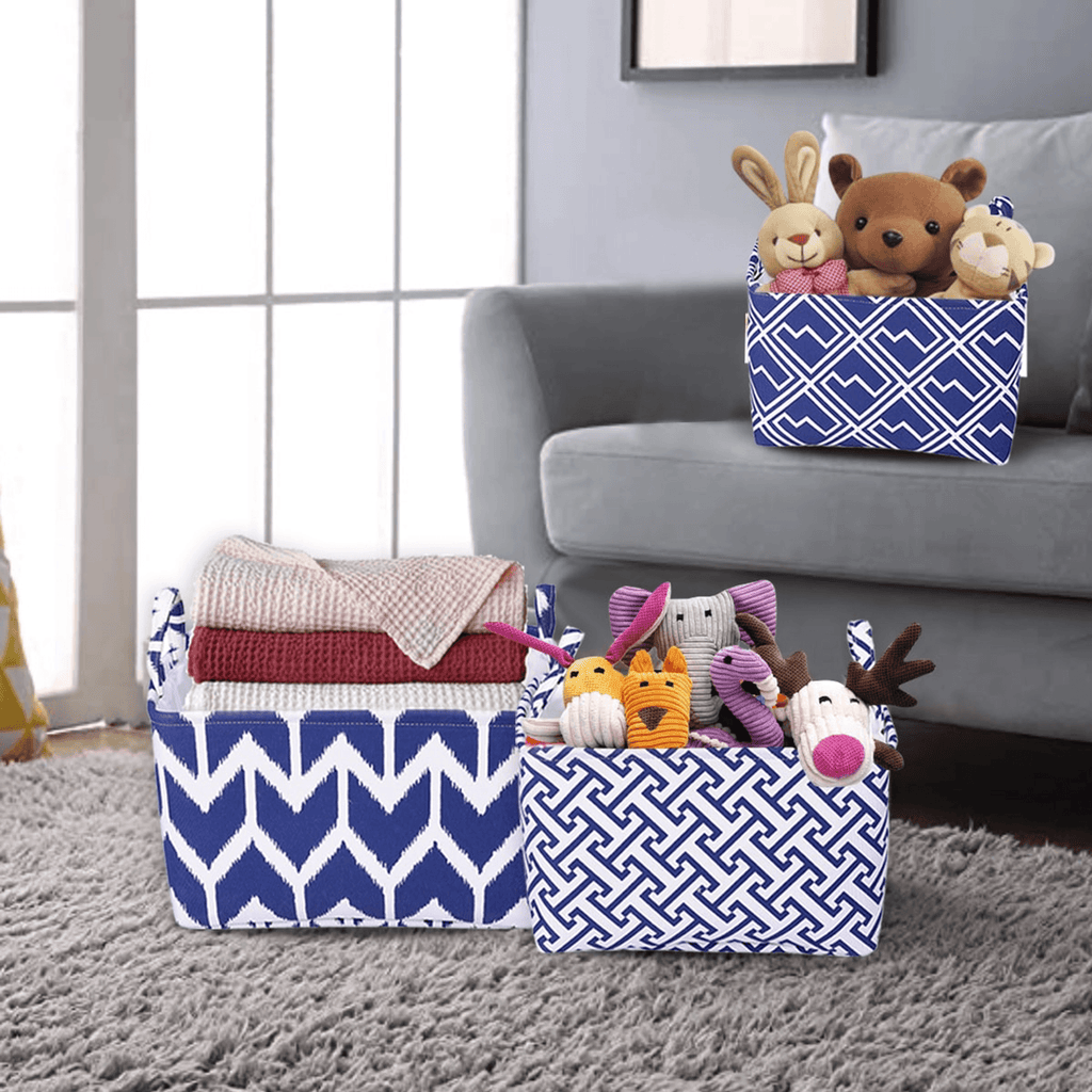Elegant Set Of 3 Laundry Hampers And Storage Bins-0