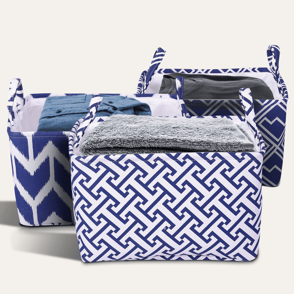 Elegant Set Of 3 Laundry Hampers And Storage Bins-2