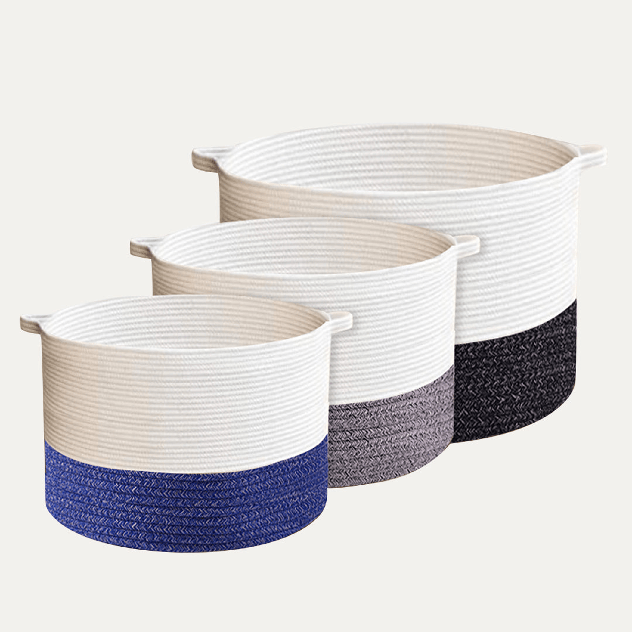 Elegant Set Of 3 Laundry Hampers And Storage Bins-8