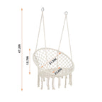 Macrame Hanging Hammock Chair - Cotton Indoor Swing