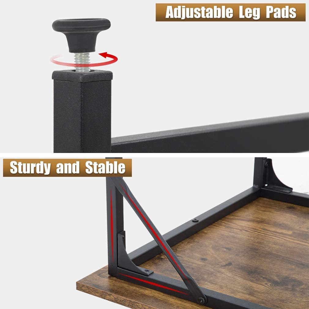 48 Inch Modern Black Computer Desk For Small Spaces-3