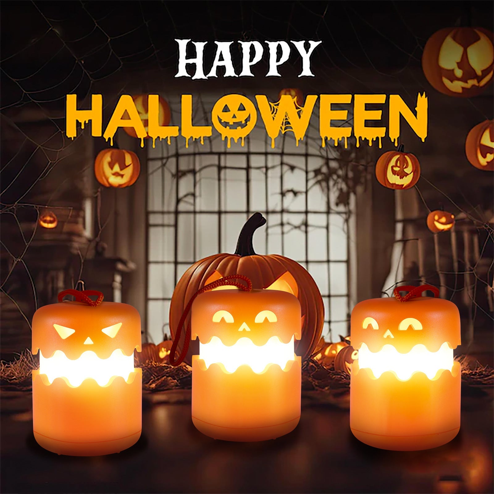 Foldable Halloween Pumpkin Night Light - Portable & Decorative