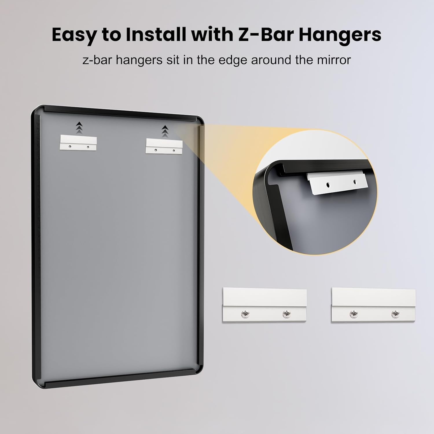 Matte Black Industrial Framed Bathroom Mirror 22x30-3