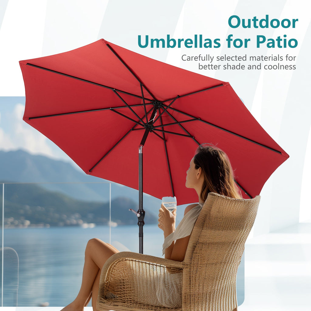 9 Foot Outdoor Patio Umbrella for Sun Protection