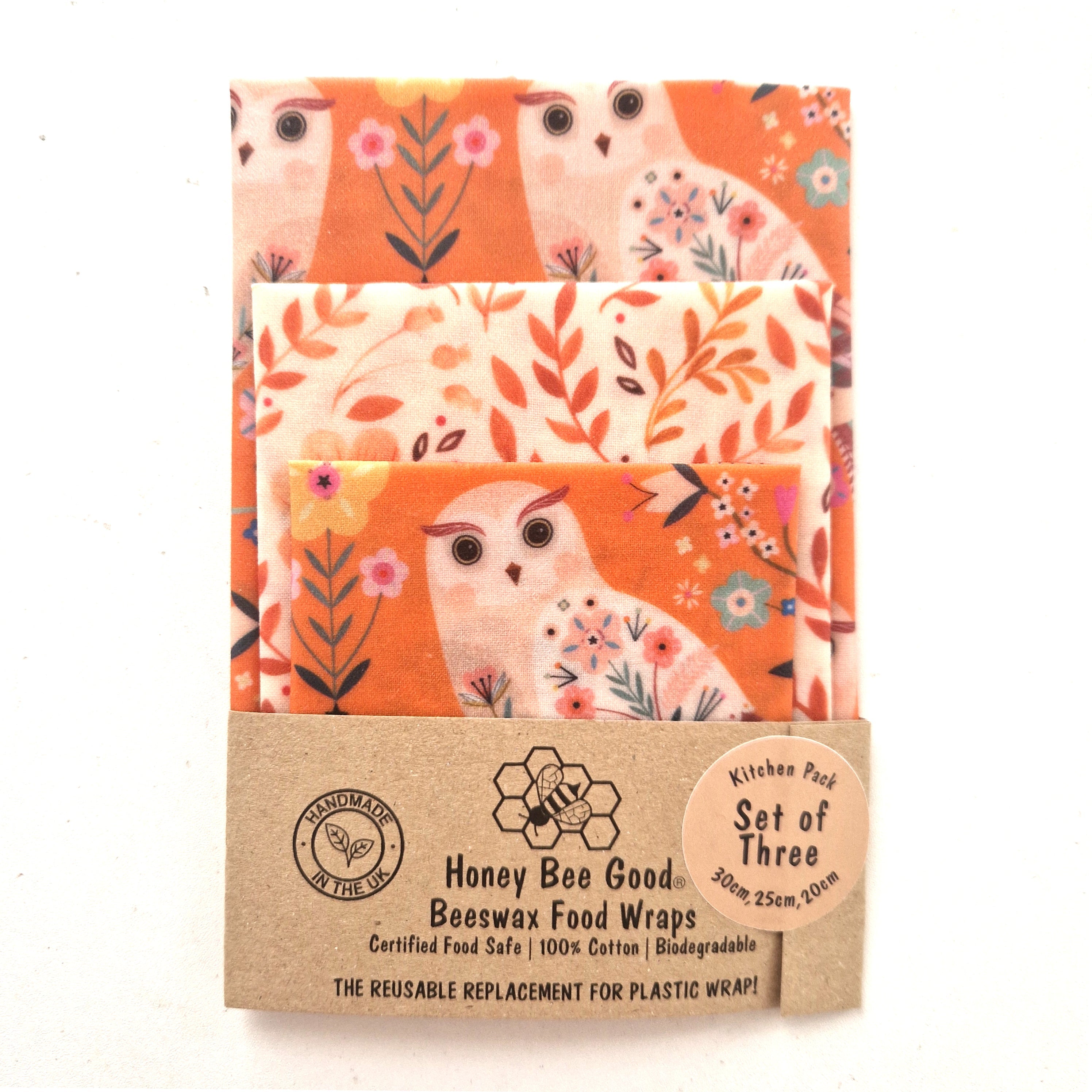 Beeswax Food Wraps: Eco-Friendly Reusable Food Covers (3 Pack)