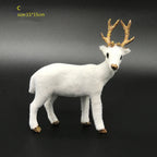 Plush White Reindeer Doll for Christmas Decor