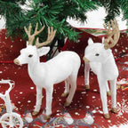 Plush White Reindeer Doll for Christmas Decor