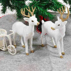 Plush White Reindeer Doll for Christmas Decor