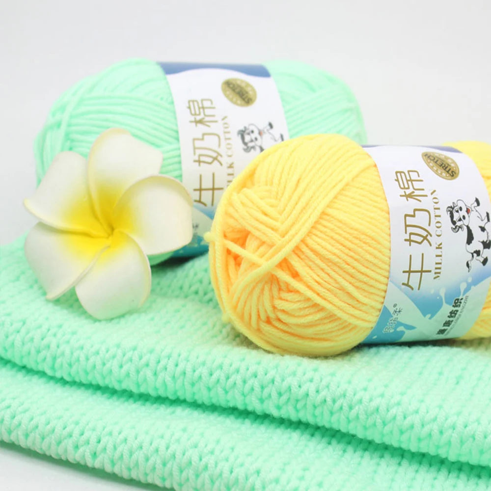 Soft Milk Cotton Yarn for Baby Sweaters & Scarves