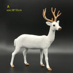 Plush White Reindeer Doll for Christmas Decor