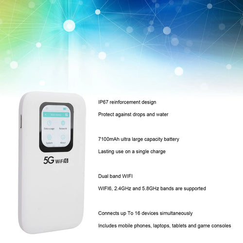 5G Mobile Hotspot WiFi Device for Travel - Connect 16 Devices