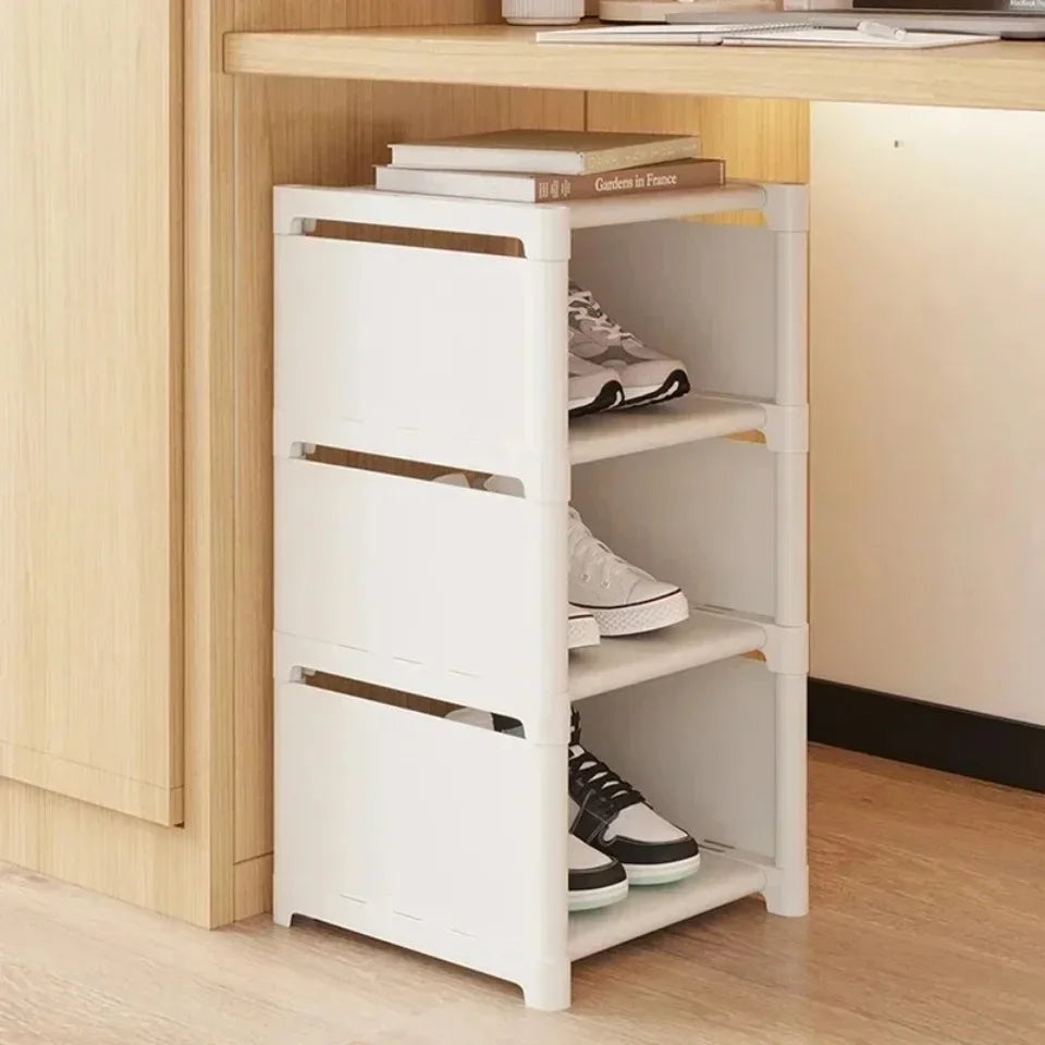 Stackable Corner Shoe Organizer - Space Saving Shoe Rack