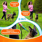 2in1 Reflective Double Dog Leash for Medium and Large Dogs