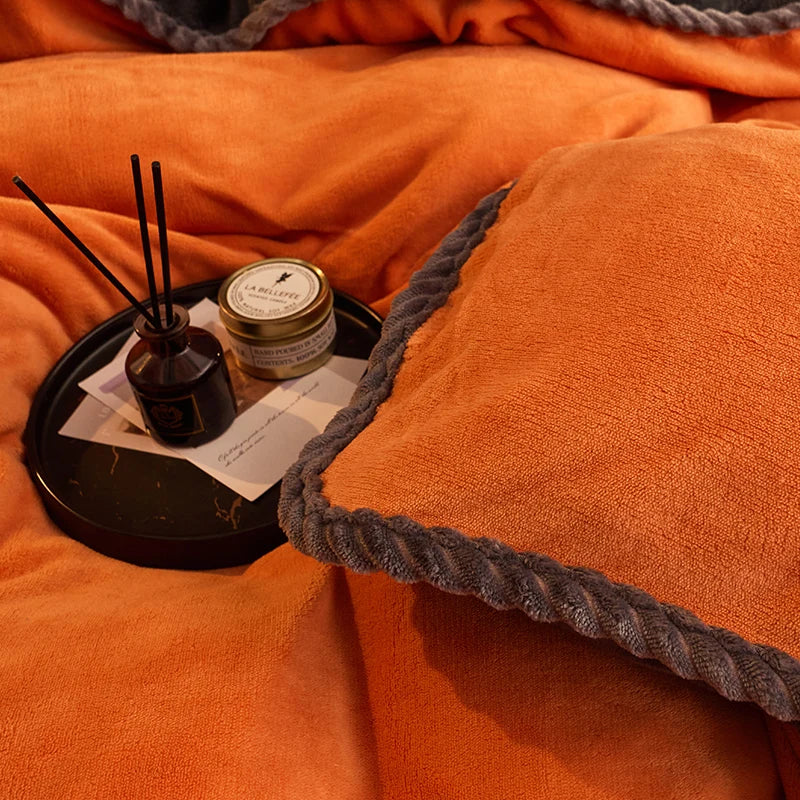 Soft Solid Color Milk Velvet Duvet Cover