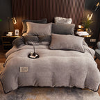 Soft Solid Color Milk Velvet Duvet Cover