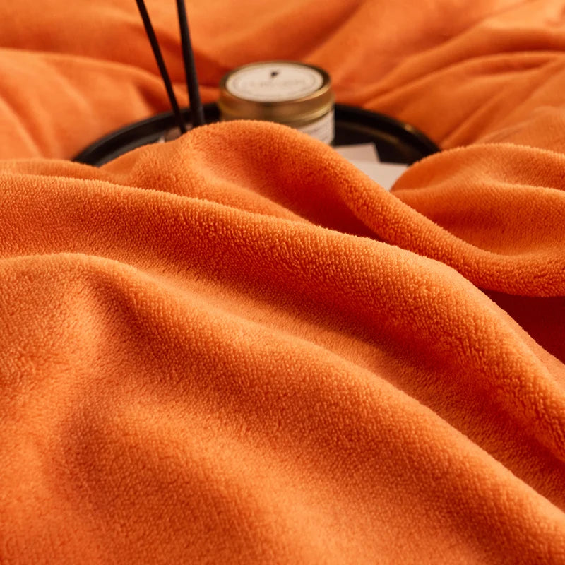 Soft Solid Color Milk Velvet Duvet Cover