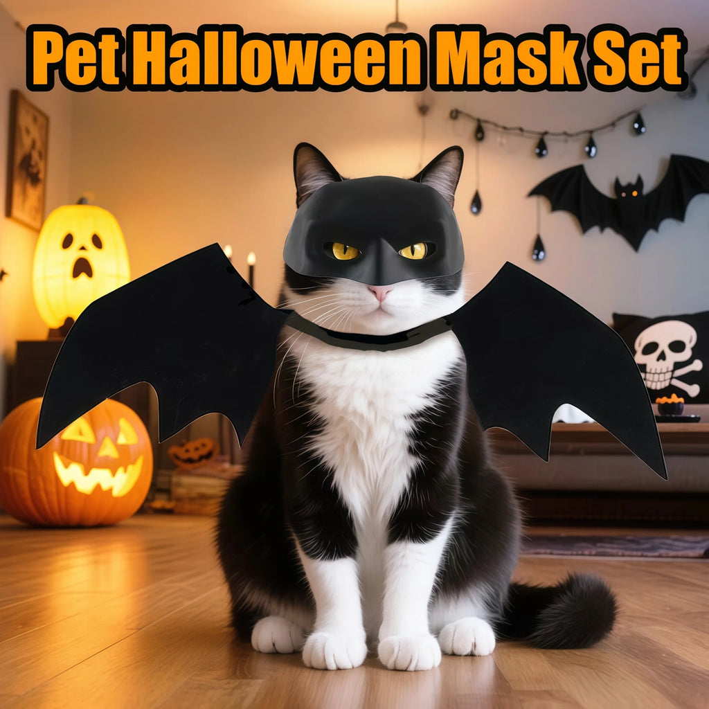 Halloween Pet Bat Costume Set for Cats and Dogs