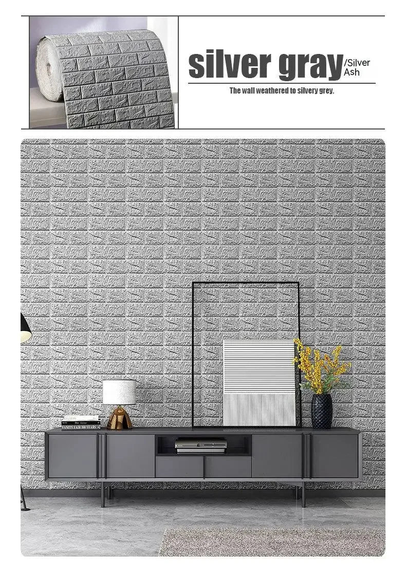 3D Brick Foam Wallpaper - Stylish Wall Decor
