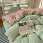 4-Piece Cotton Bedding Set - Duvet Cover & Pillowcases