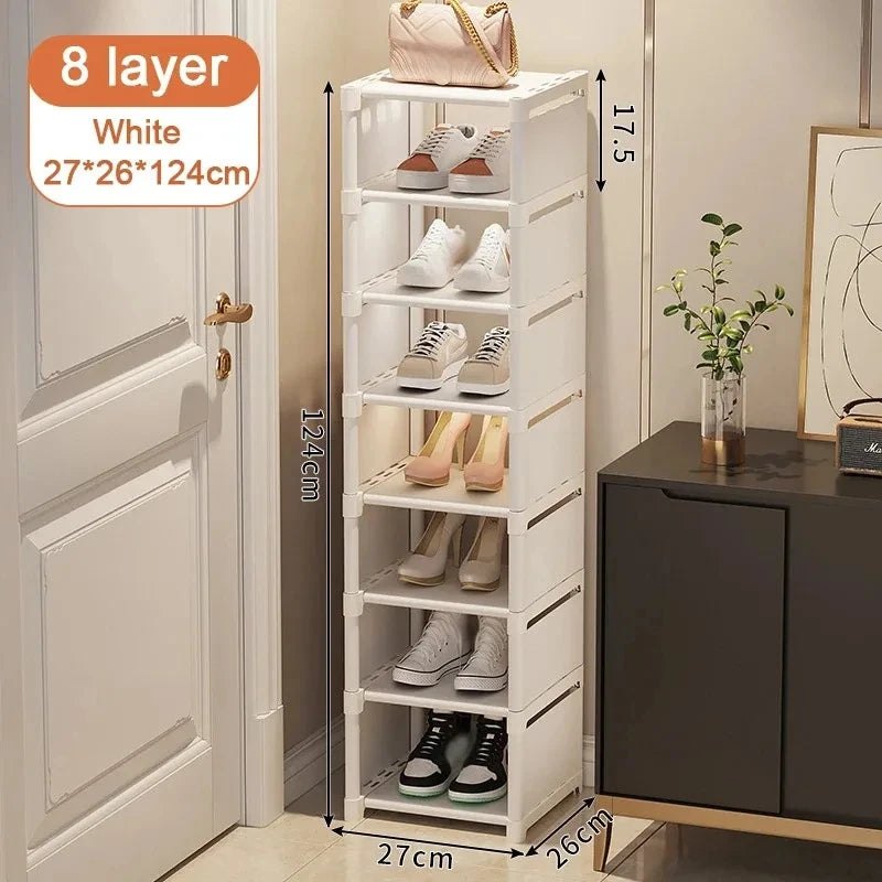 Stackable Corner Shoe Organizer - Space Saving Shoe Rack