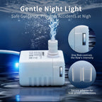 Silent USB Pet Water Fountain Pump with LED Light