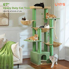 Multi-Level Cat Tree with Scratching Posts for Large Cats
