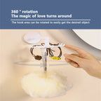 7-Claw Rotatable Self-Adhesive Kitchen Storage Hook