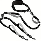 2in1 Reflective Double Dog Leash for Medium and Large Dogs