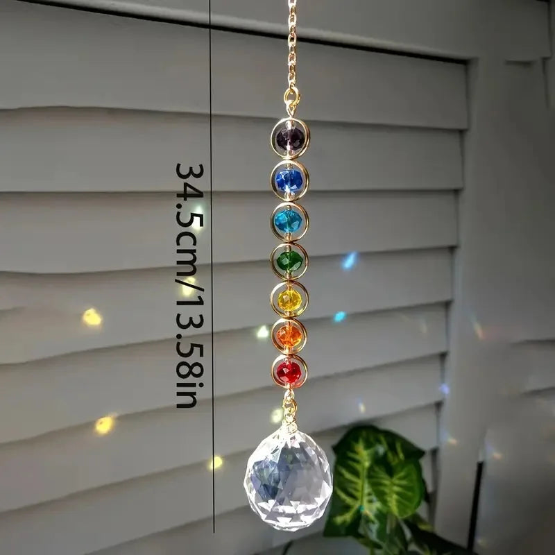 Rainbow Crystal Sun Catcher - Colorful Boho Home Decor