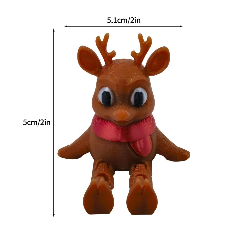 3D Printed Christmas Ornament Santa and Snowman