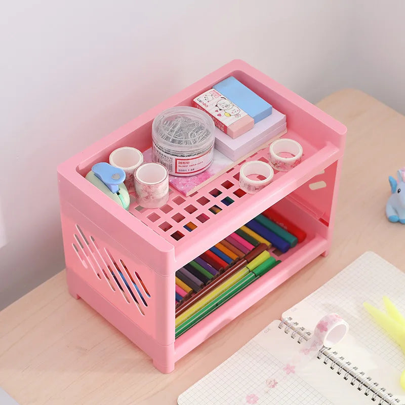Desktop Storage Rack | Dorm Desk + Aesthetic Organizer