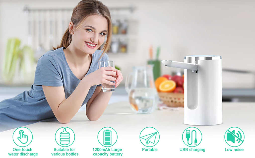 Automatic Portable Water Bottle Dispenser - Easy & Rechargeable