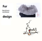 Warm Winter Dog Coat with Fur Collar for Small Dogs