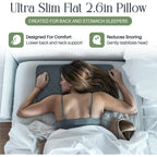 Ultra Thin Memory Foam Pillow for Stomach Sleepers