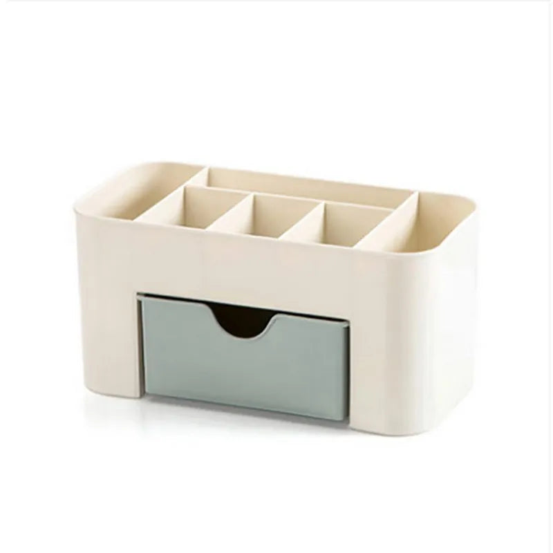 Acrylic Makeup Organizer with Drawer | Dorm Vanity Box | Aesthetic Green/Blue/Pink