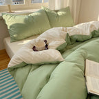 4-Piece Cotton Bedding Set - Duvet Cover & Pillowcases