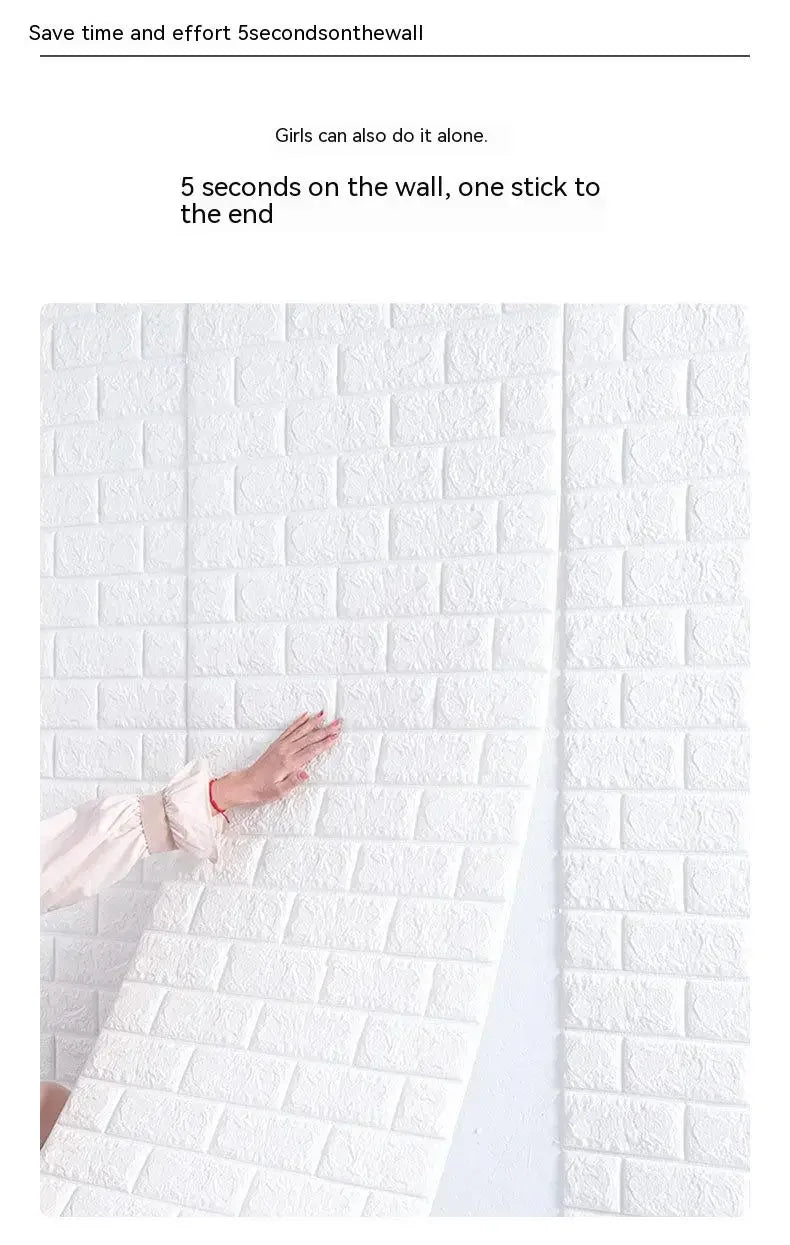 3D Brick Foam Wallpaper - Stylish Wall Decor