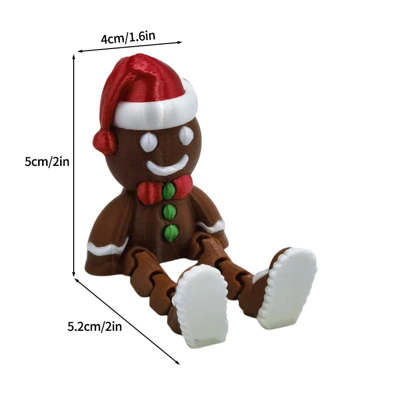 3D Printed Christmas Ornament Santa and Snowman