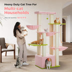 Multi-Level Cat Tree with Scratching Posts for Large Cats