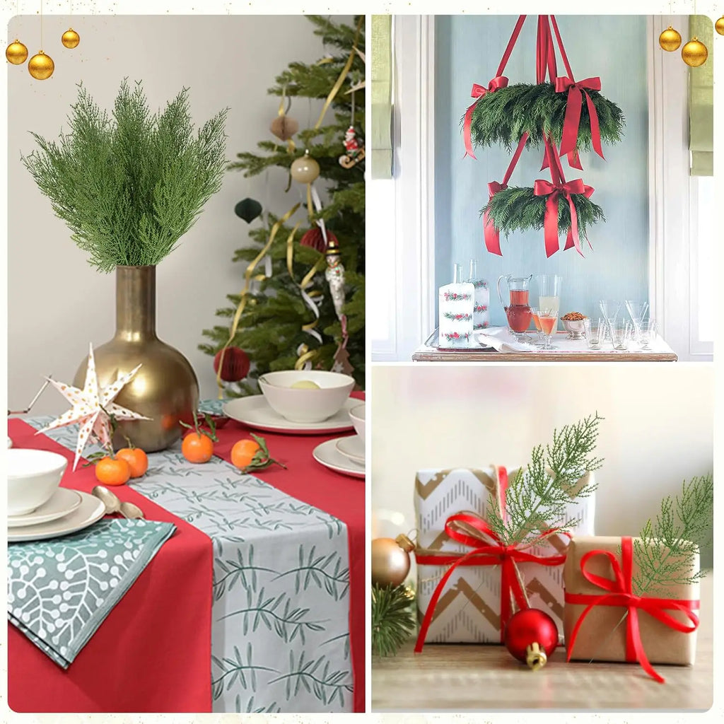 Artificial Pine Branches for Christmas Decor
