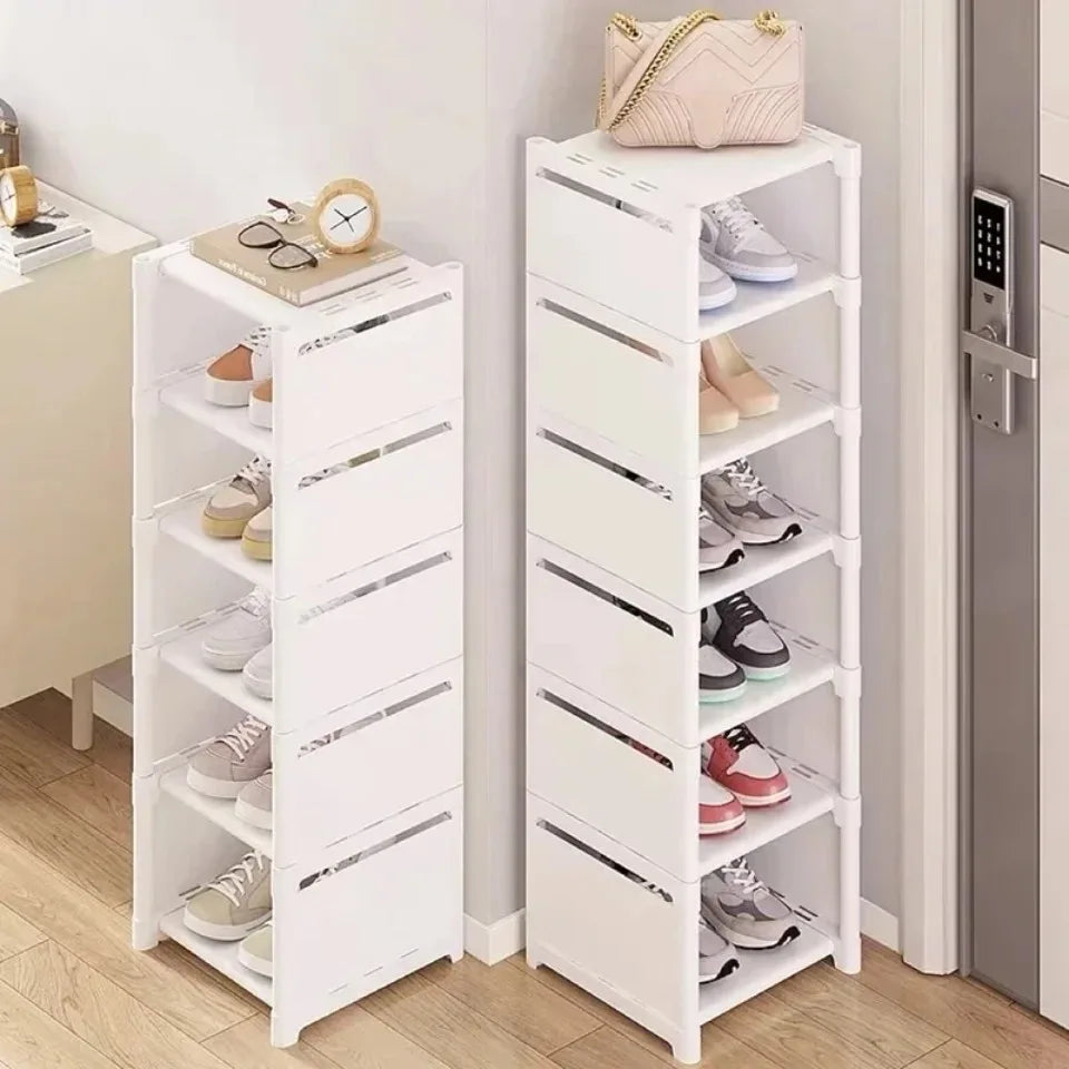 Stackable Corner Shoe Organizer - Space Saving Shoe Rack