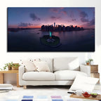 1.5 Inch Thick Pine Wood Frame Sunset Poster Art