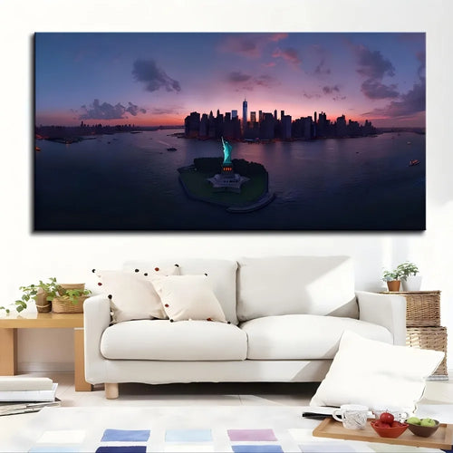 1.5 Inch Thick Pine Wood Frame Sunset Poster Art