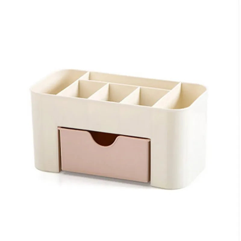 Acrylic Makeup Organizer with Drawer | Dorm Vanity Box | Aesthetic Green/Blue/Pink