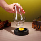 Stylish Glass Candlestick Holders with Stone Base - Perfect for Home & Weddings