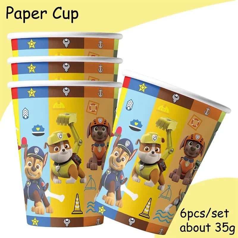 Paw Patrol Birthday Disposable Tableware Set