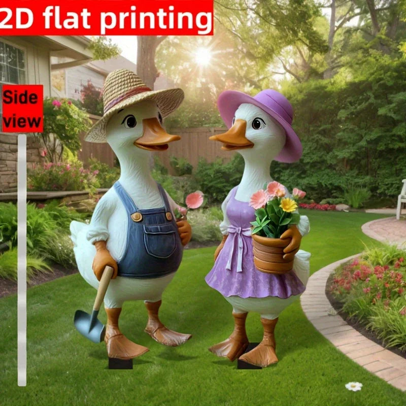 Playful Duck Garden Stake Decoration for Cozy Outdoor Spaces